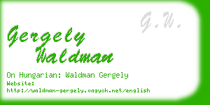 gergely waldman business card